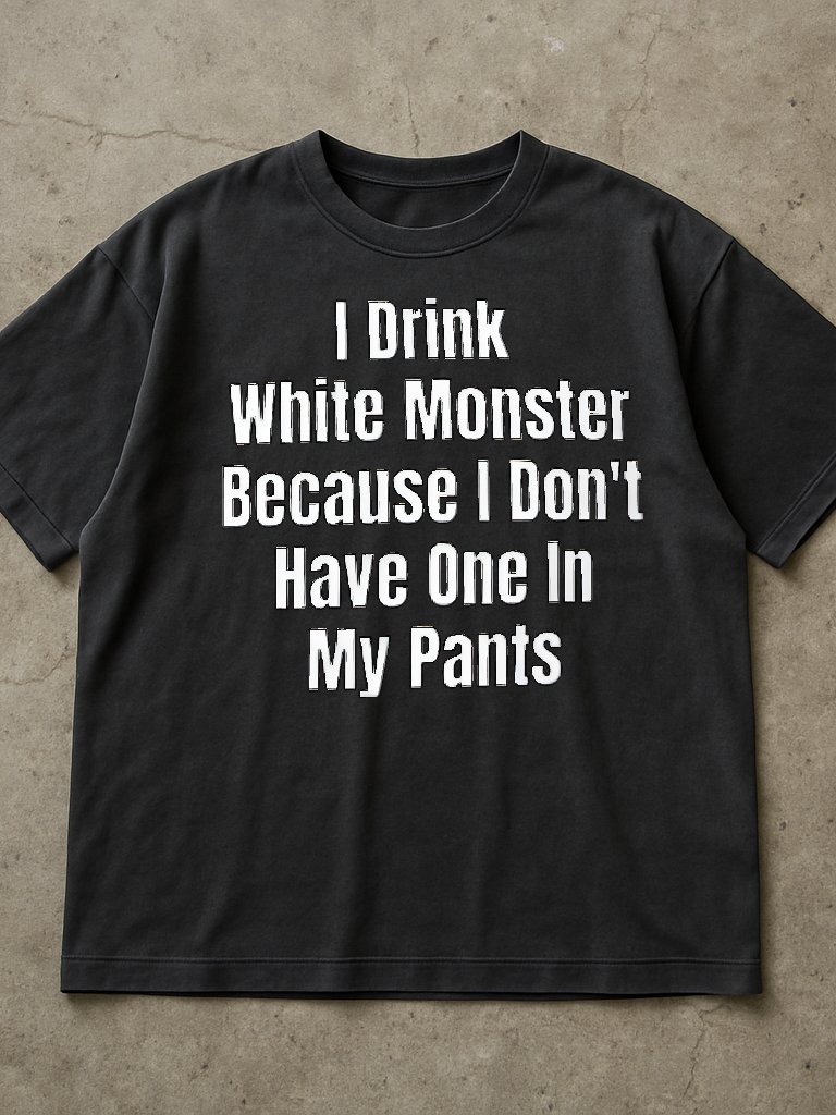 I Drink White Monster Because I Don't Have One In My Pants Shirt product image (2)