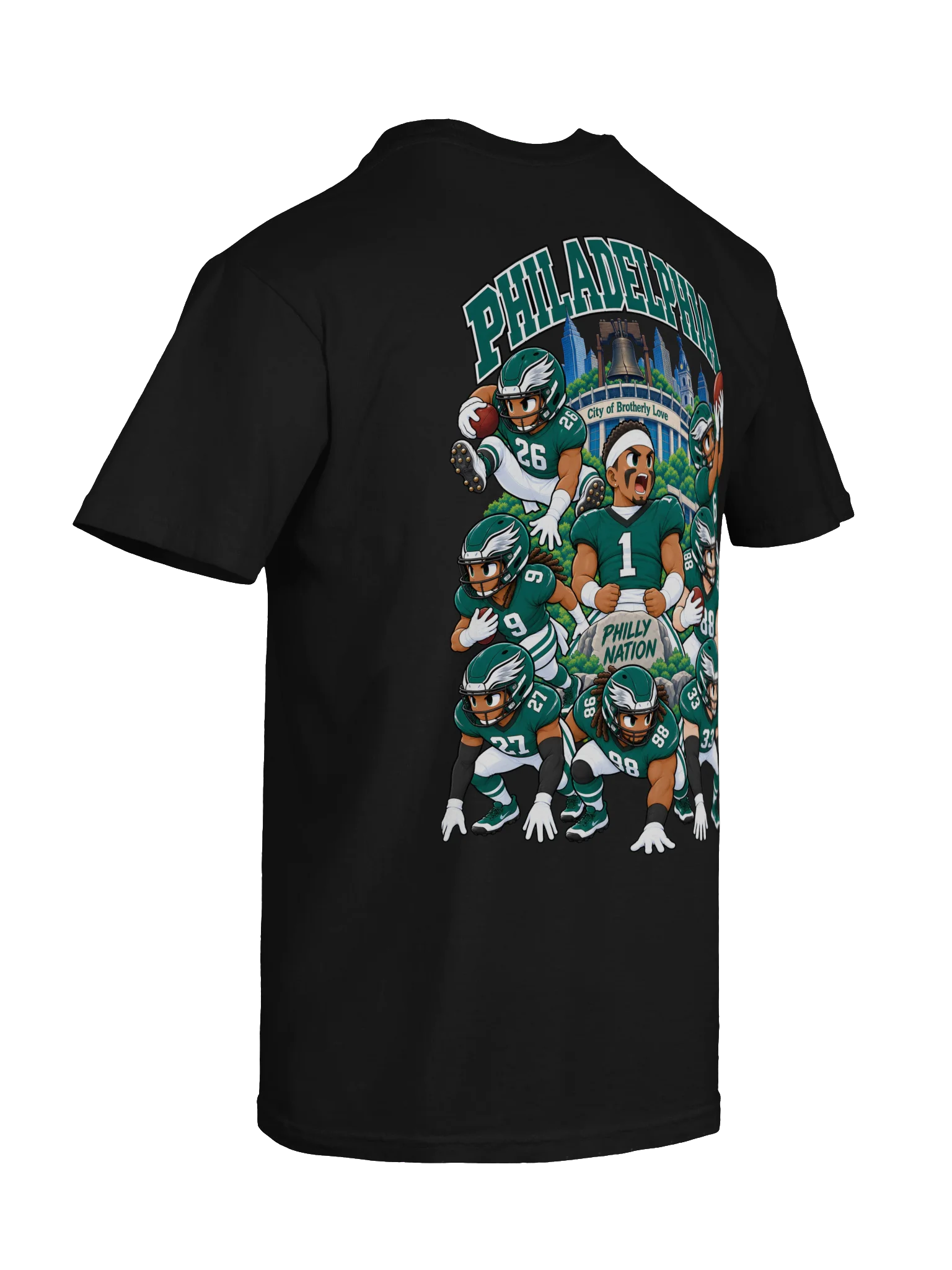Philadelphia Football 2026 Animated Player Back Print T-Shirt product image (12)
