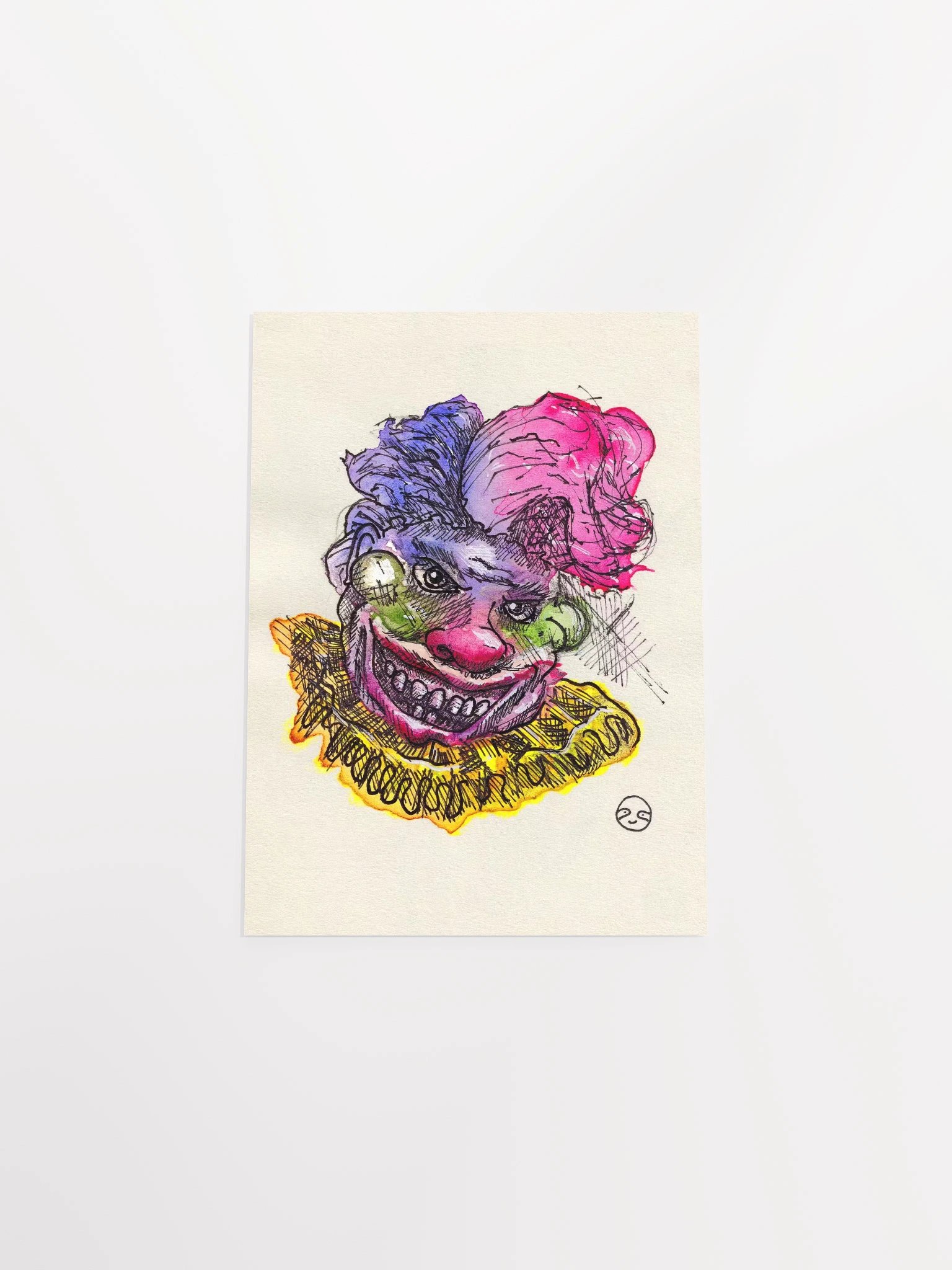 Watercolour Clown Print product image (4)