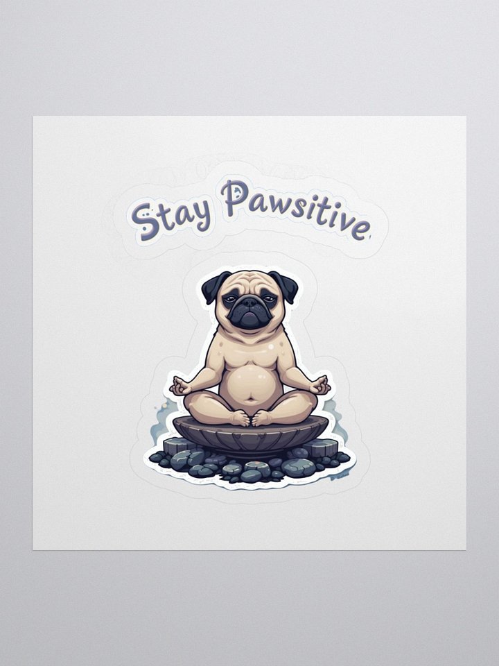 Pawsitive Pug Meditation Stickers product image (1)