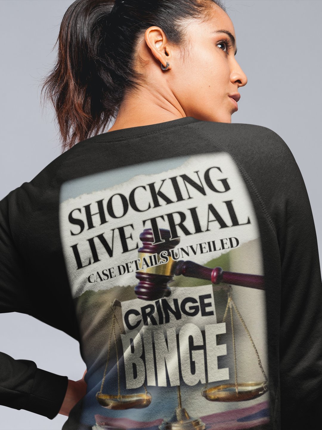 Shocking Live Trial “Cringe Binge” Crewneck Sweatshirt product image (3)
