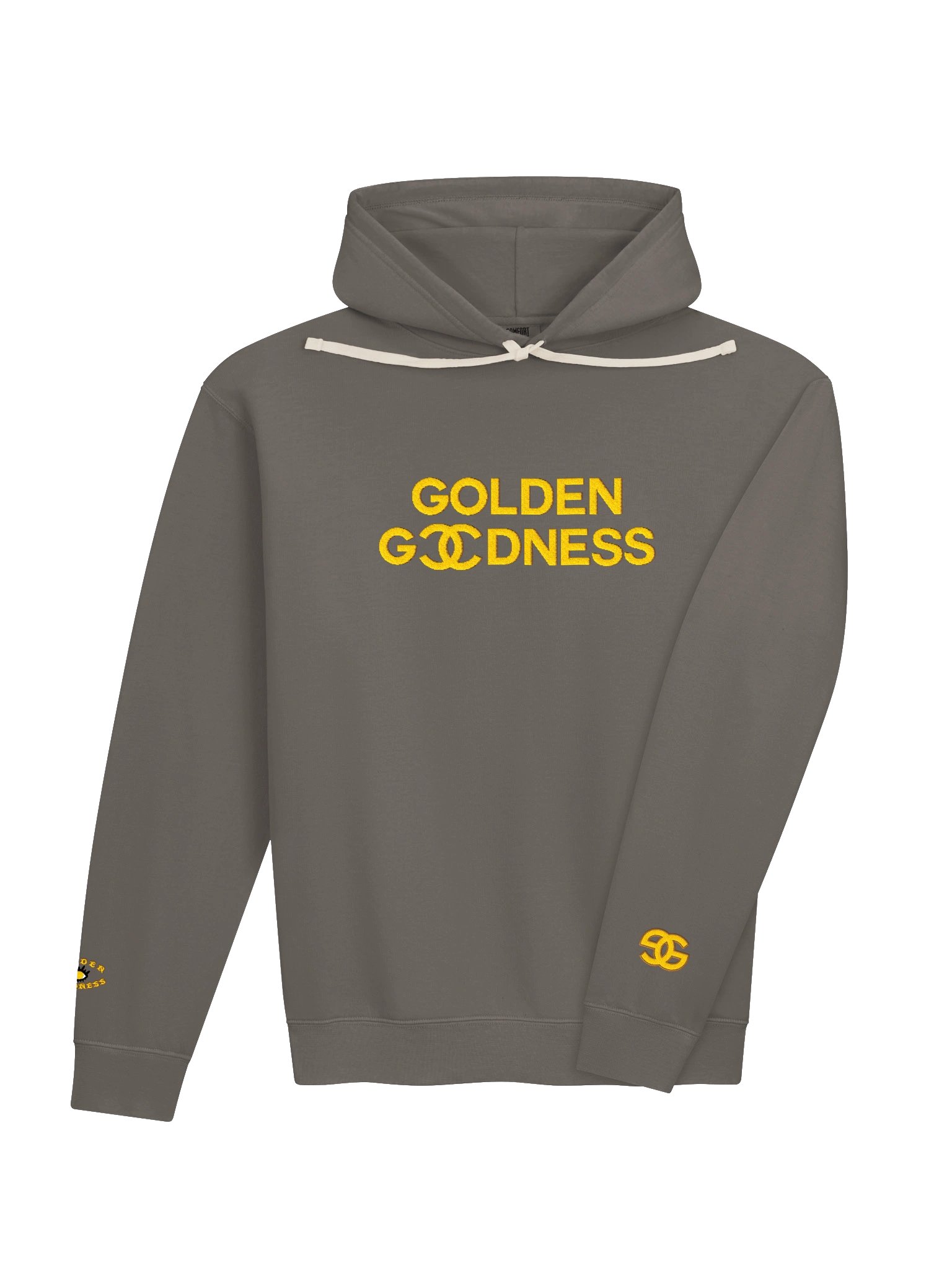 Golden Goodness Embroidered Wording Hoodie product image (4)
