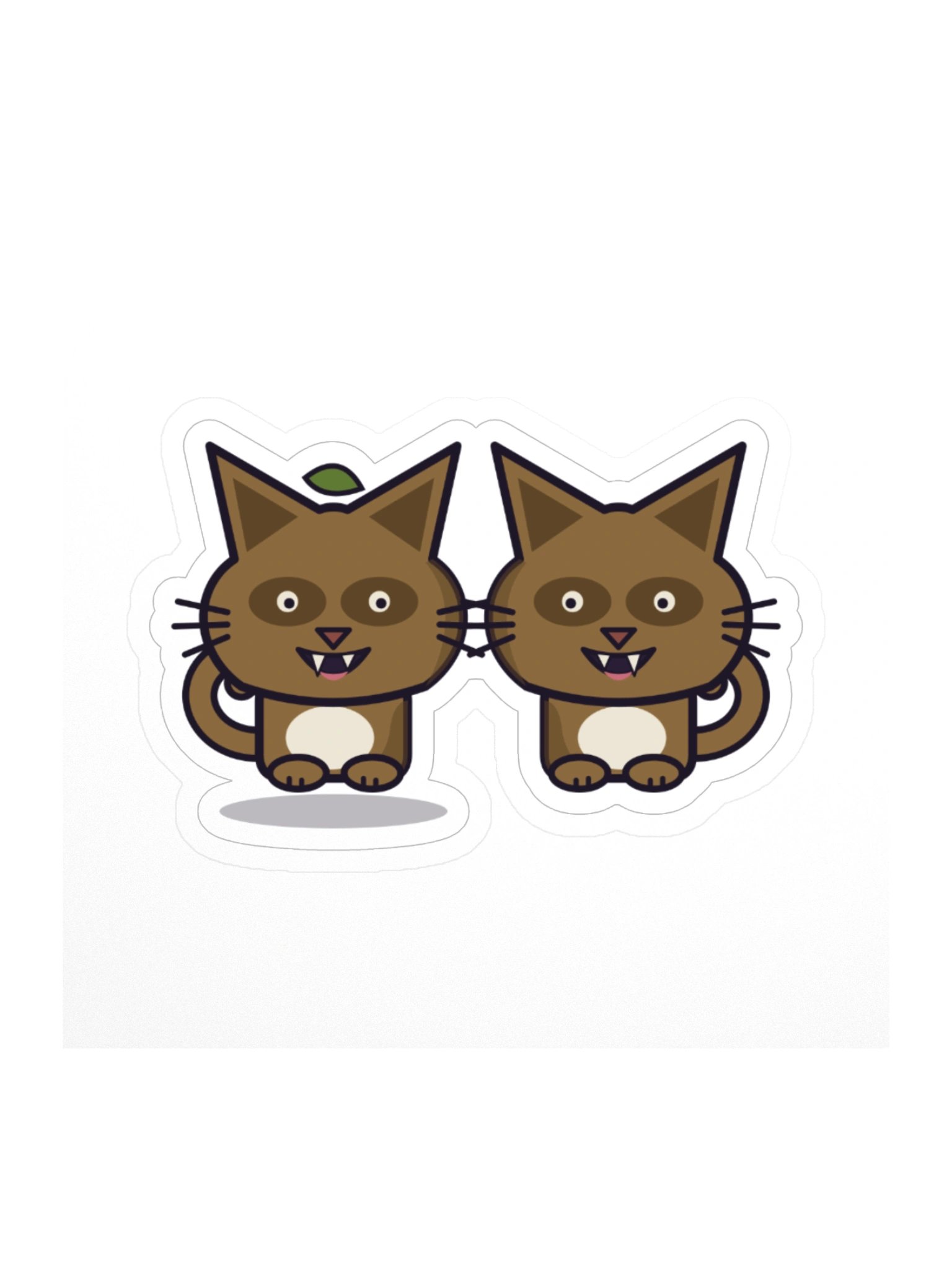 Tanuki Twins Zombie Cat Laptop Sticker, 3 Inch product image (1)