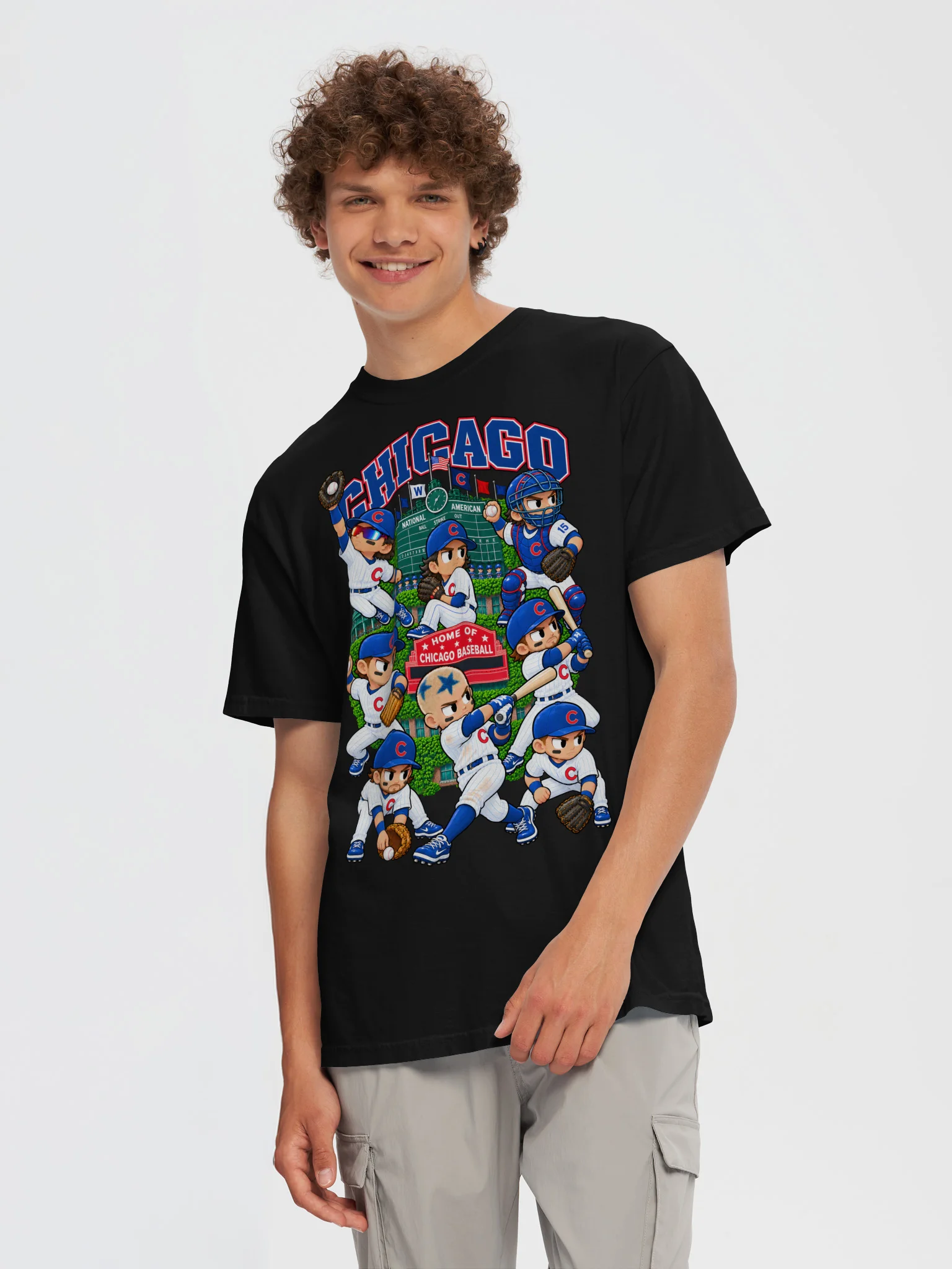 Chicago Northside Baseball Animated Player T-Shirt product image (5)