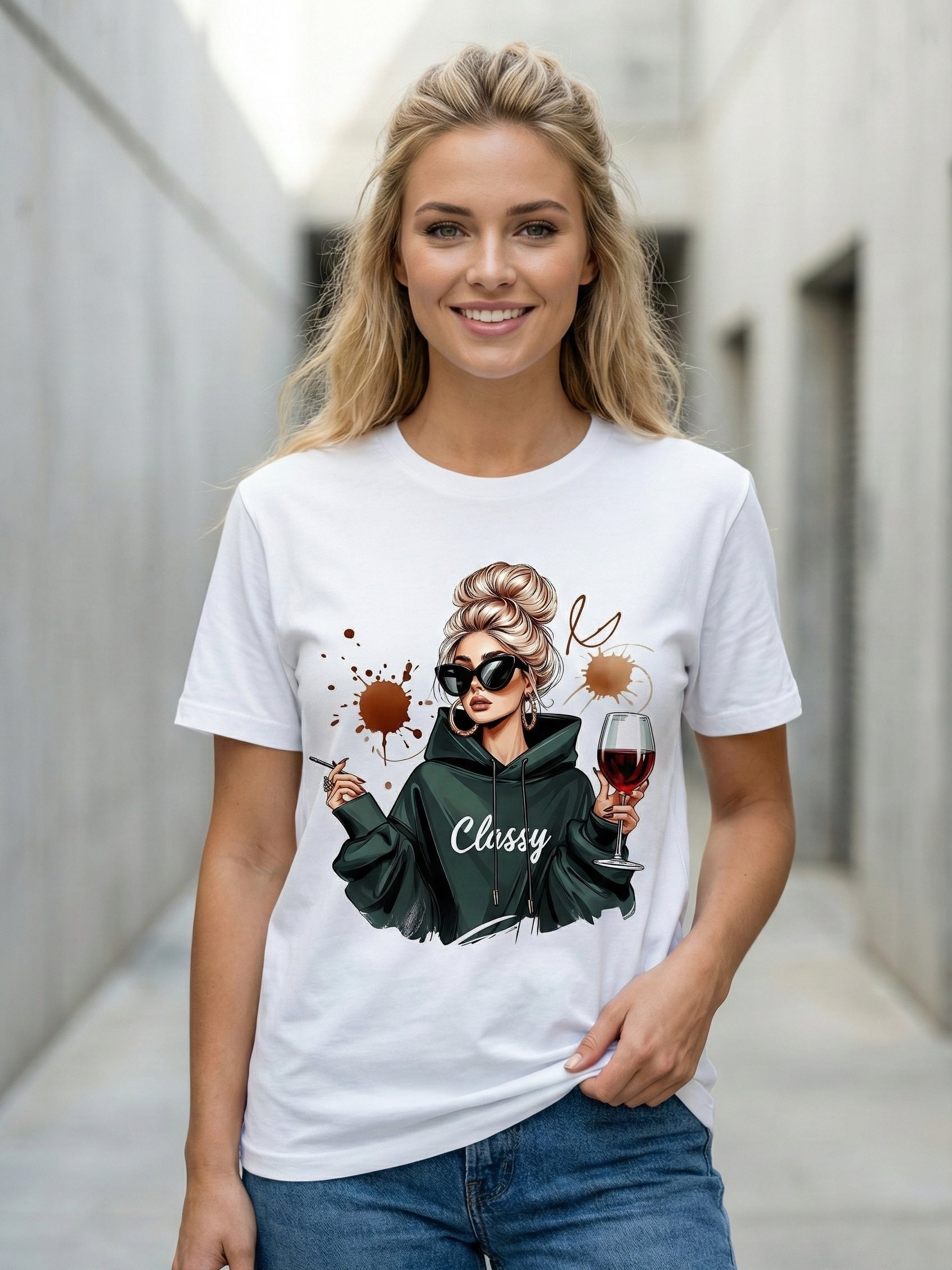 Classy Mood – Women’s Premium Graphic T-Shirt product image (4)