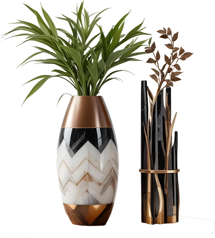 Dream of Eternity – Set of Two Art Deco Vases - PNG product image (1)