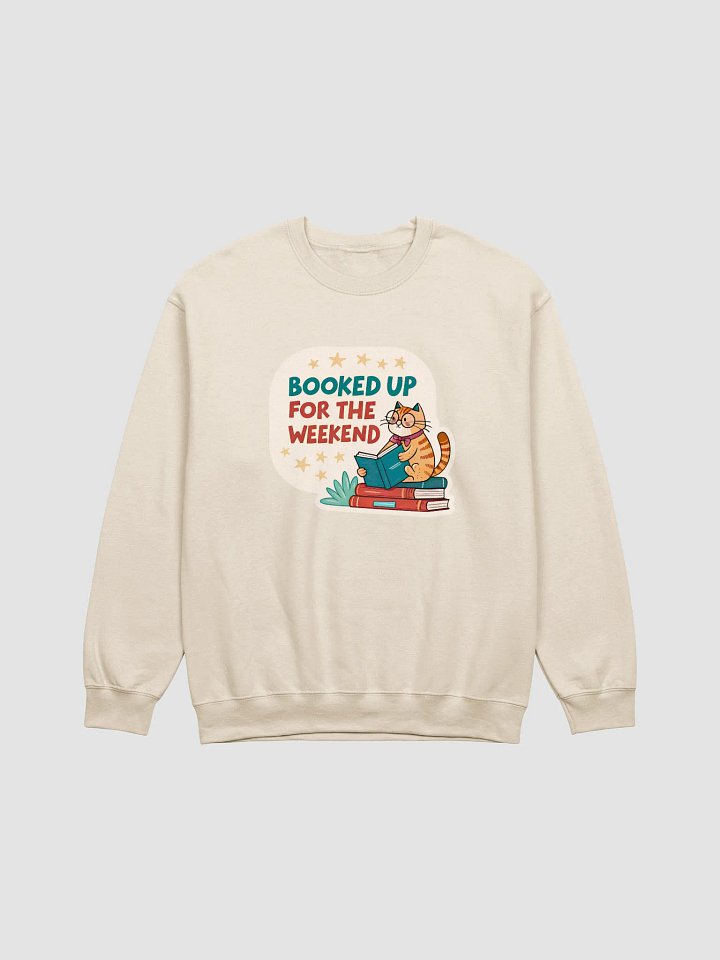 Booked Up Cat Crewneck Sweatshirt product image (1)