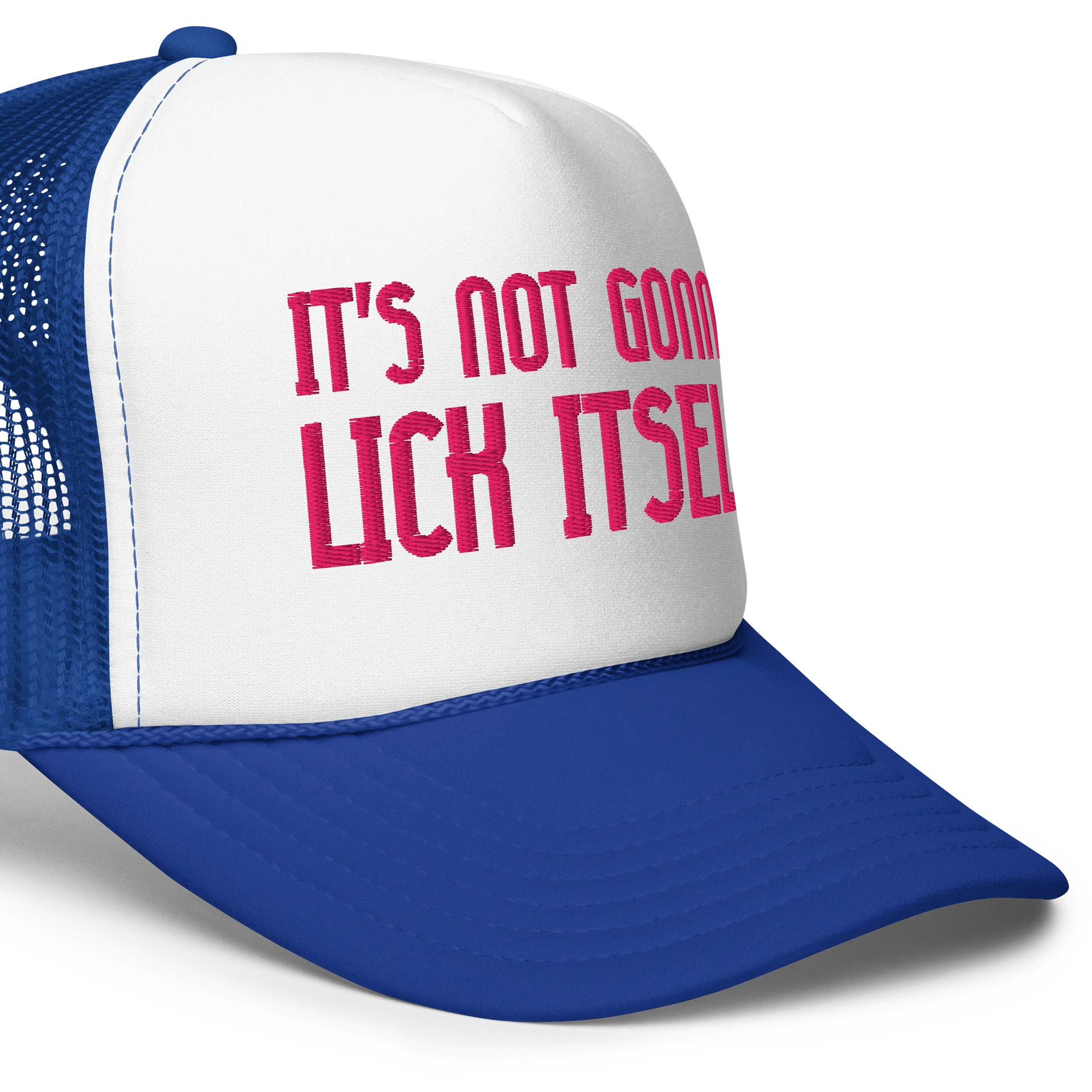 IT'S NOT GOING TO LICK ITSELF Foam Trucker Hat product image (29)