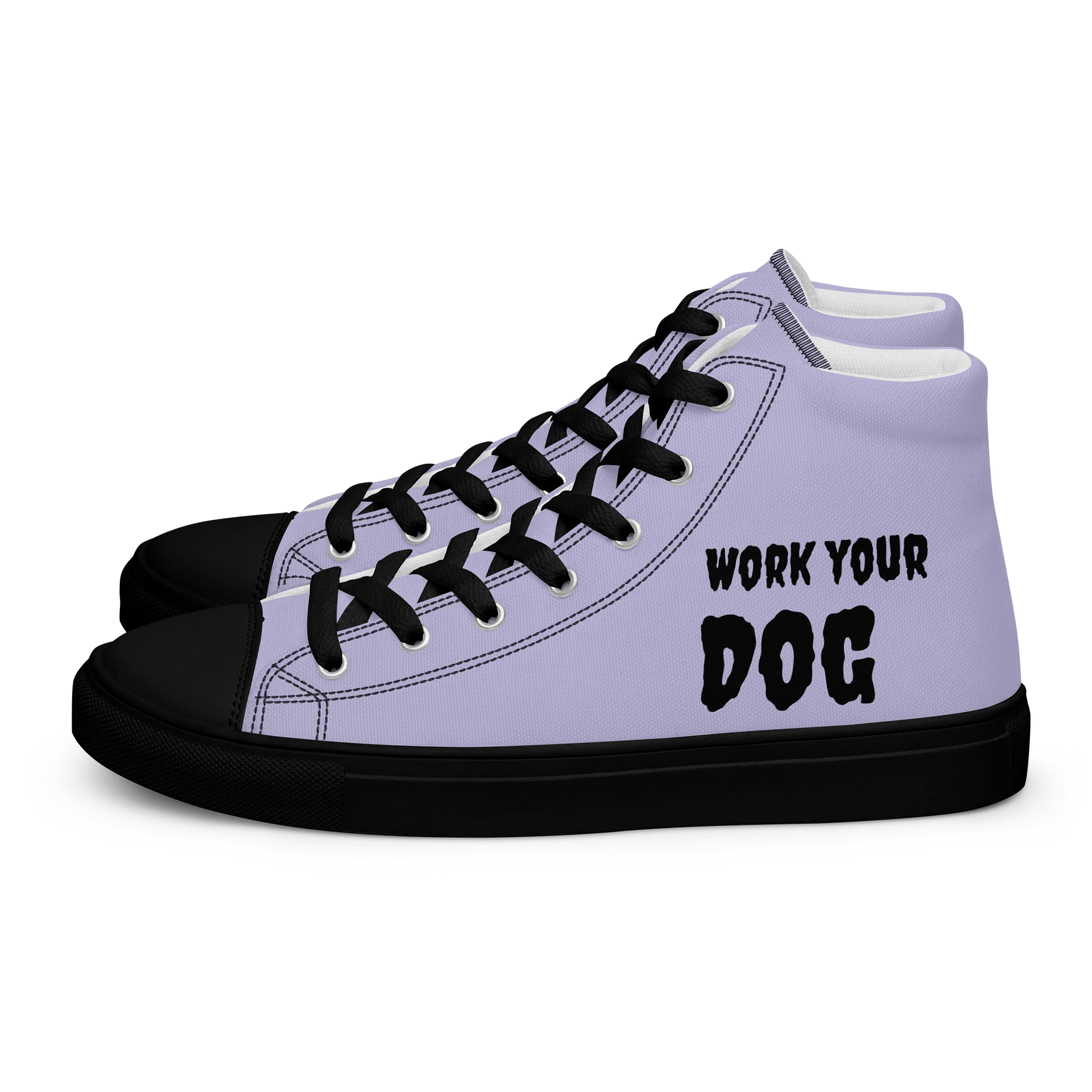 WORK YOUR DOG — Retro Graphic Women's High-Top Sneakers product image (1)