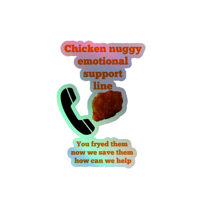 Nuggy Support Hotline Holographic Sticker Sheet product image (2)