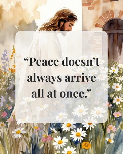 Peace isn’t always immediate.

Sometimes it settles slowly, moment by moment.

Save this for the days when your heart feels r...