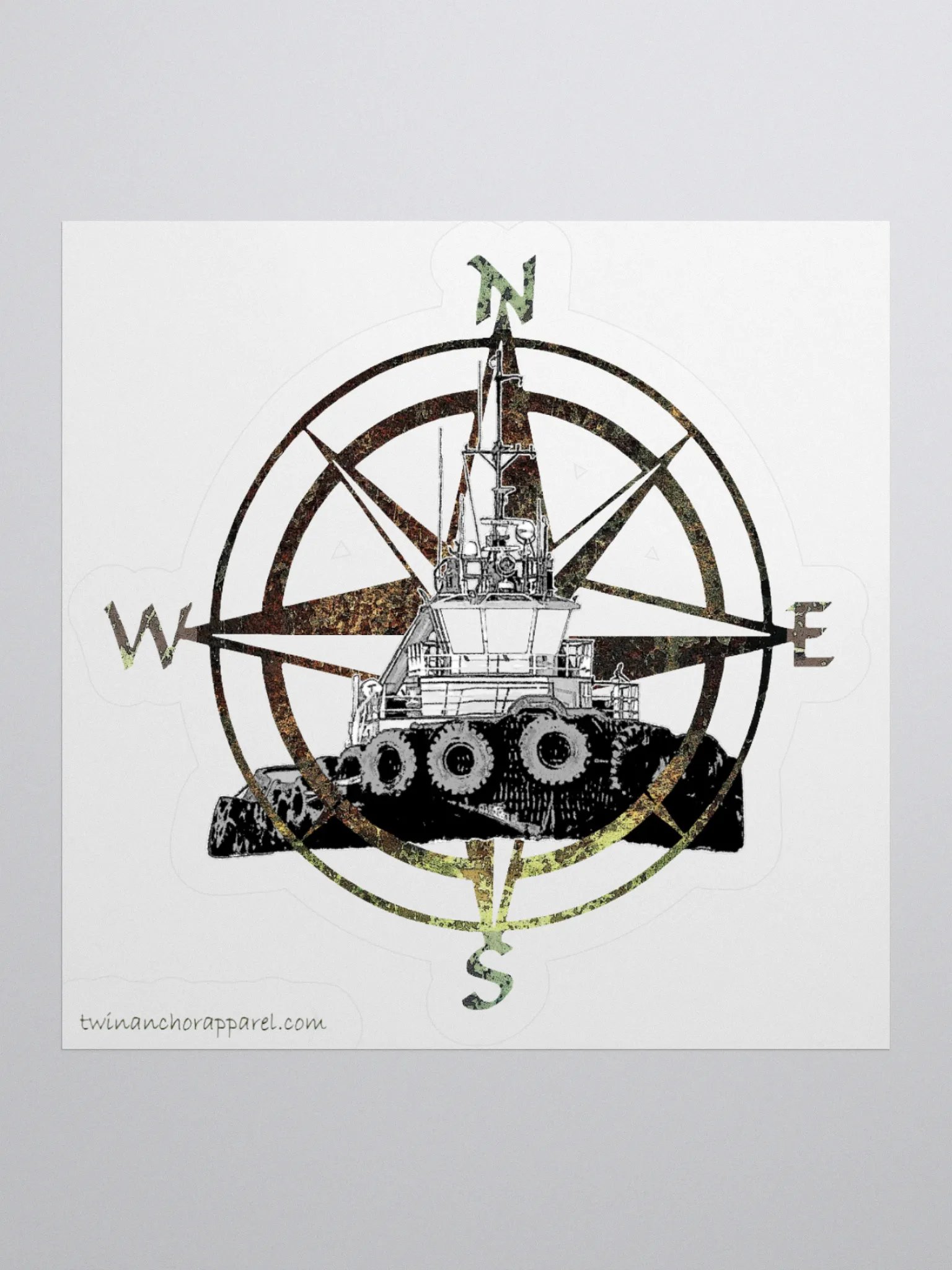 Compass Rose Marshall Foss Cut Stickers product image (1)