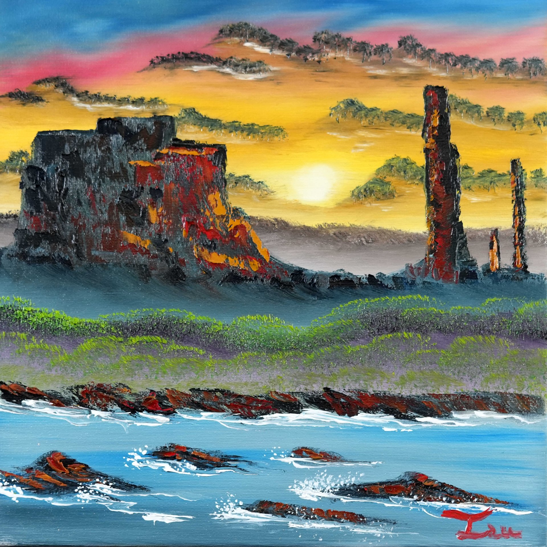 The Canyons River (Original) 12x12 Canvas product image (1)
