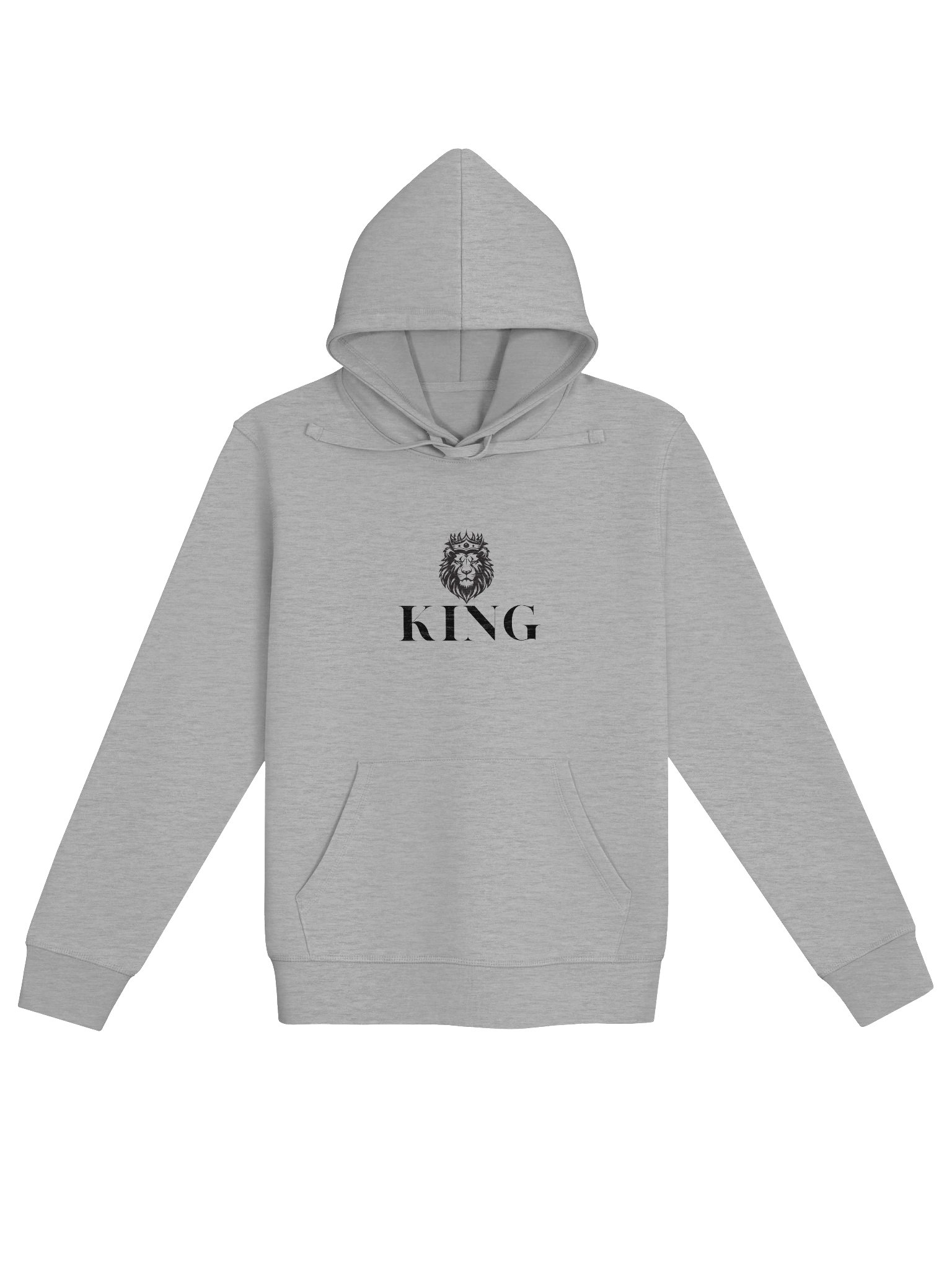 KING ORGANIC Cotton Unisex Grey Hoodie product image (1)