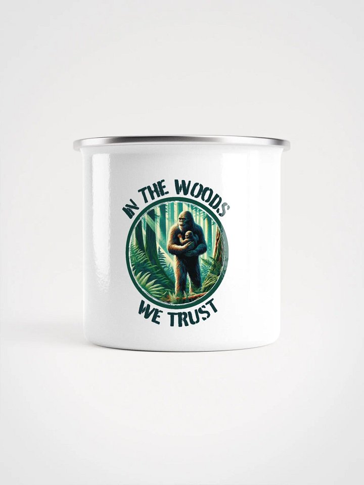 IN THE WOODS WE TRUST CAMPING MUG product image (1)
