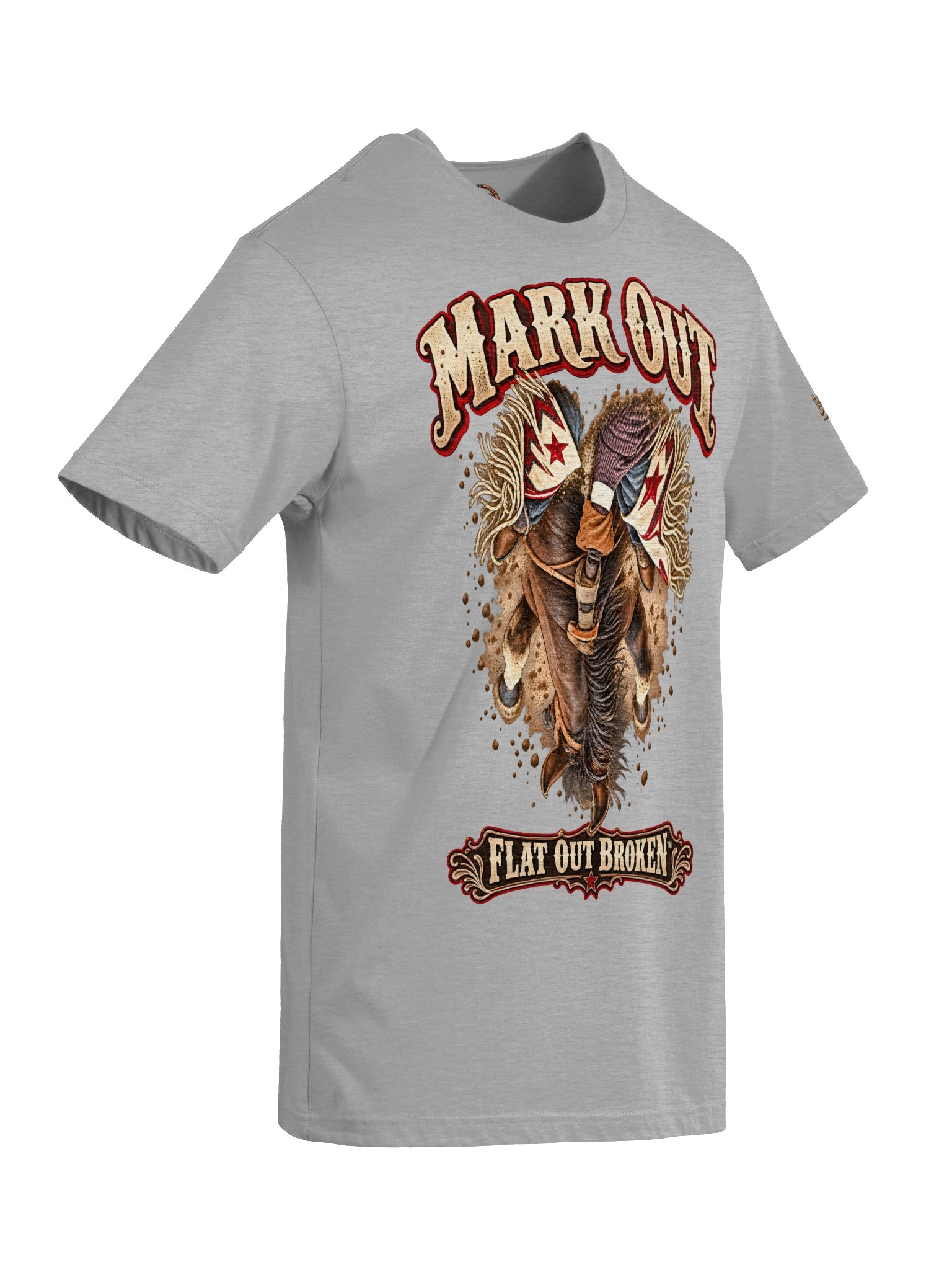 Bareback Bronc Riding Shirt — Mark Out Rodeo Tee | Broken Roughstock™ product image (8)