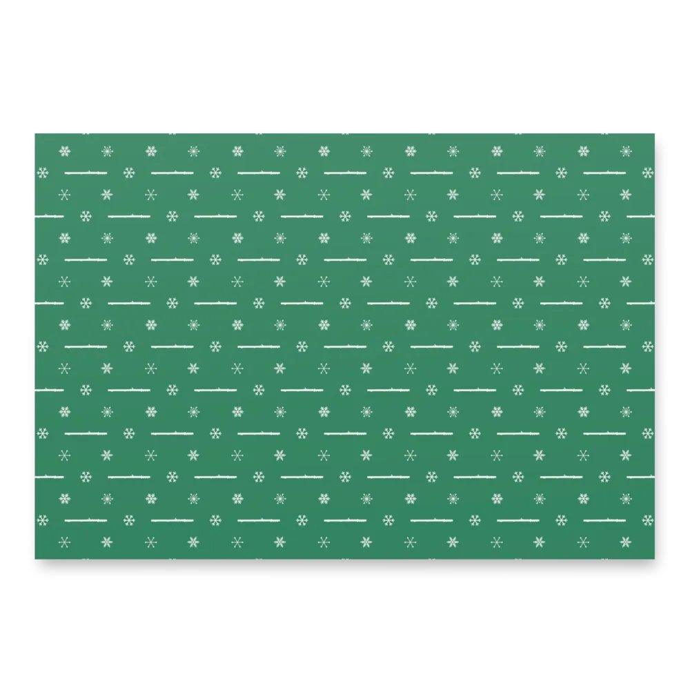 Flutes and Snowflakes - C Flute - Green Gift Wrap Paper Sheets product image (4)