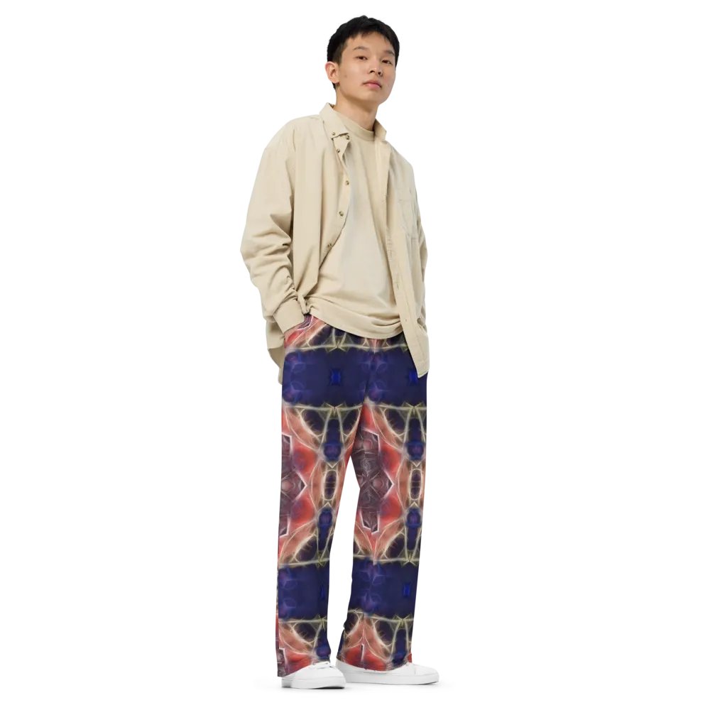 Peachy and Yellow Kaleidoscope Wideleg Pants product image (8)