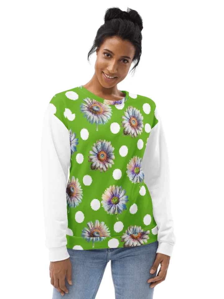 Daisy Dots - Lime Green Sweatshirt product image (1)
