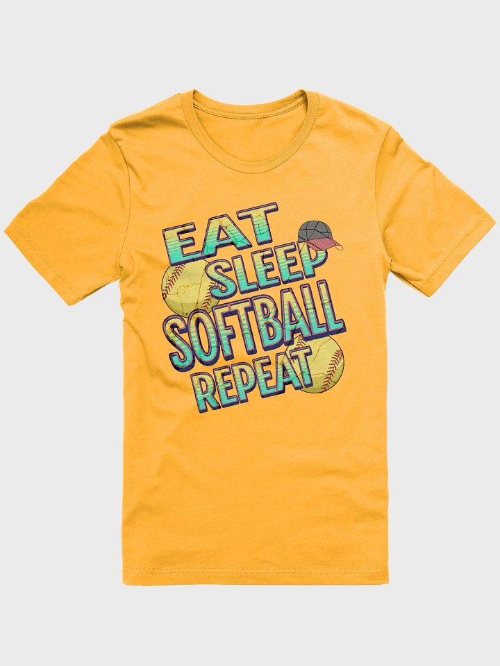 Eat Sleep Softball Repeat Iconic Comfort T-Shirt product image (1)