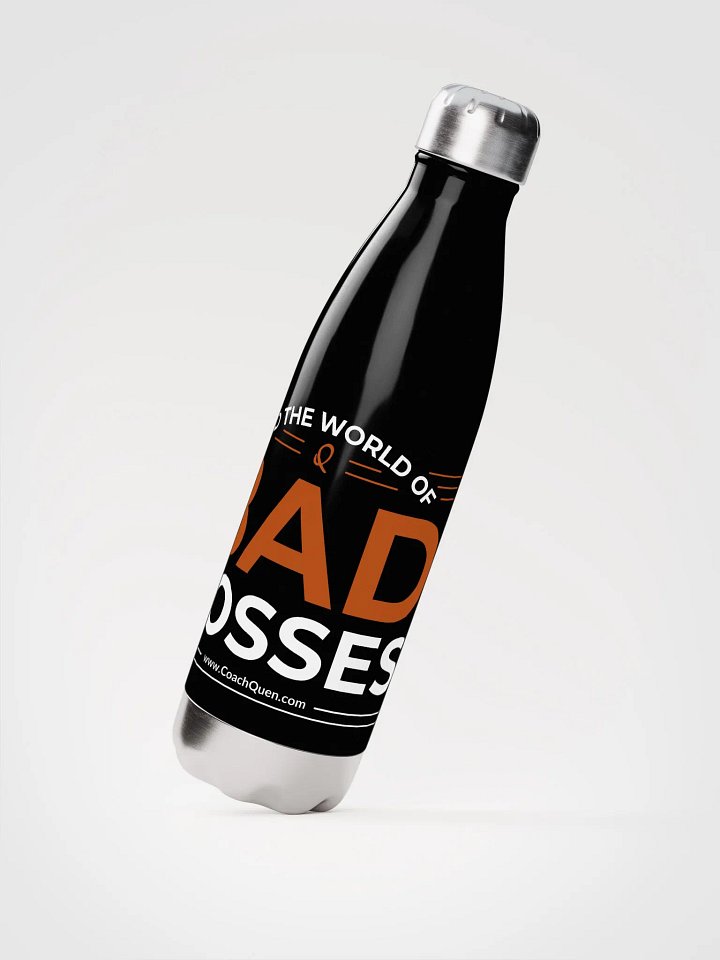 Rid the World of Bad Bosses White Logo Stainless Steel Water Bottle product image (1)