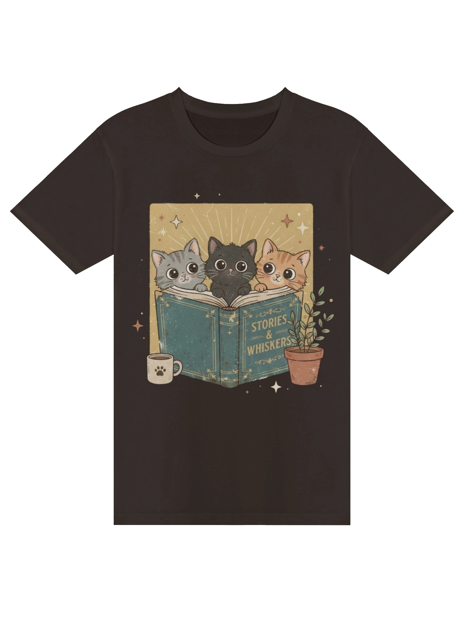Vintage Cats Reading Book T-Shirt product image (1)