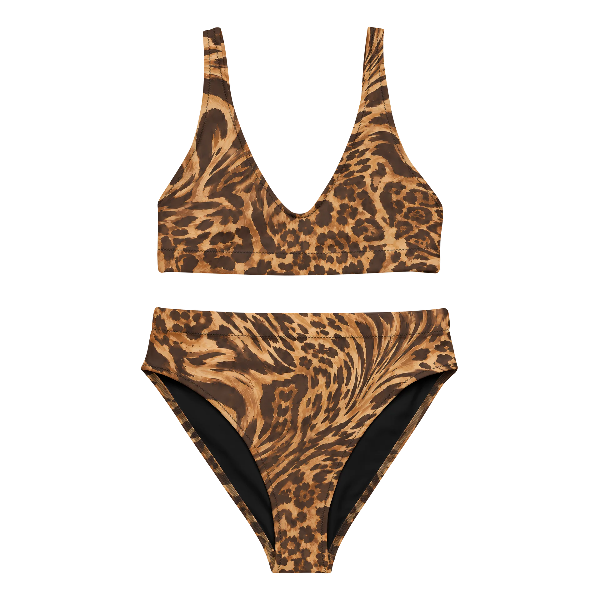 BIKINI FEMME TAILLE HAUTE IMPRIMÉ FÉLIN – ALCHIMISTAE product image (1)