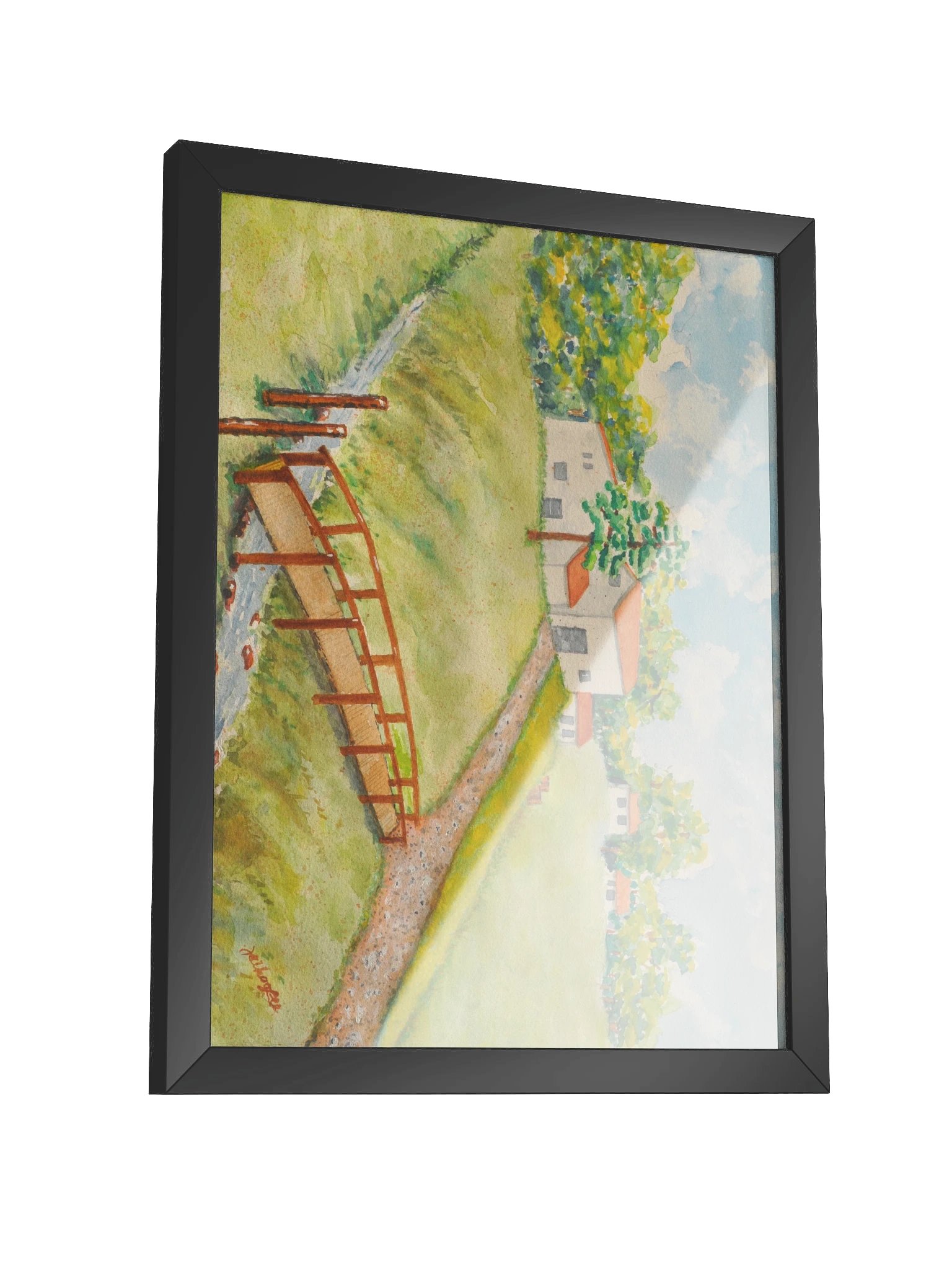 Wooden Bridge Over A Creek To The Farm product image (3)