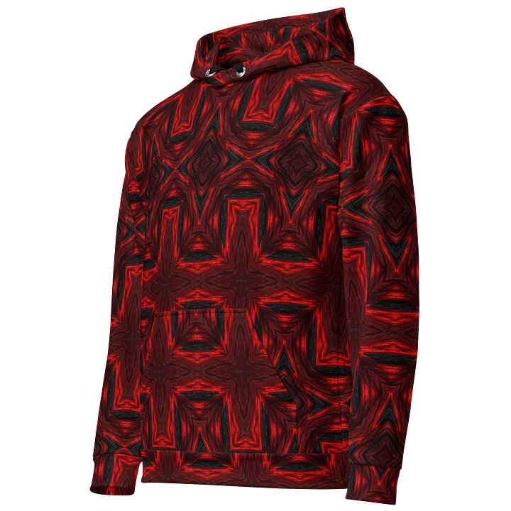 Crimson Vault – Gothic Abstract Seamless Pattern Unisex Hoodie product image (2)