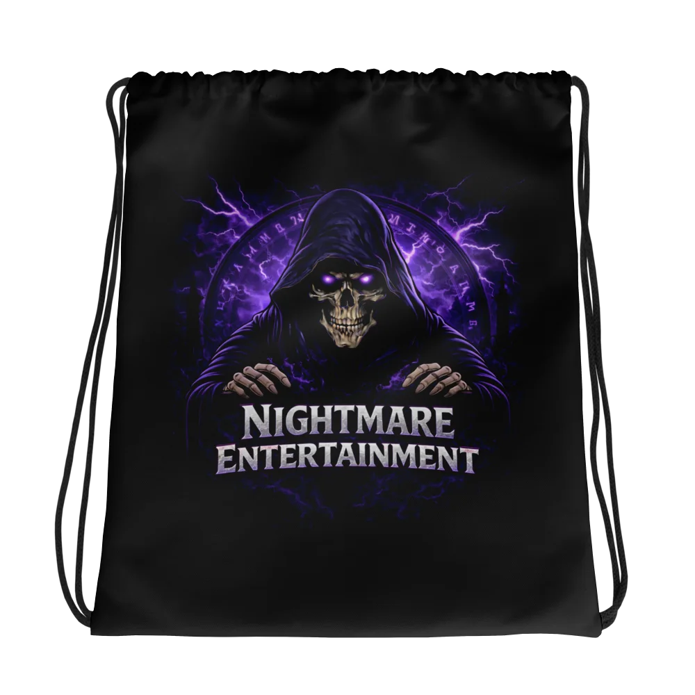 Nightmare Entertainment Drawstring Backpack product image (1)