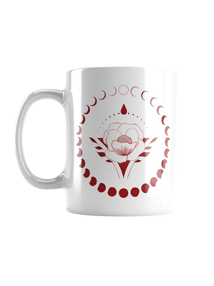 Full Moon Cycle Floral Coffee Mug | Well Women Rising product image (1)