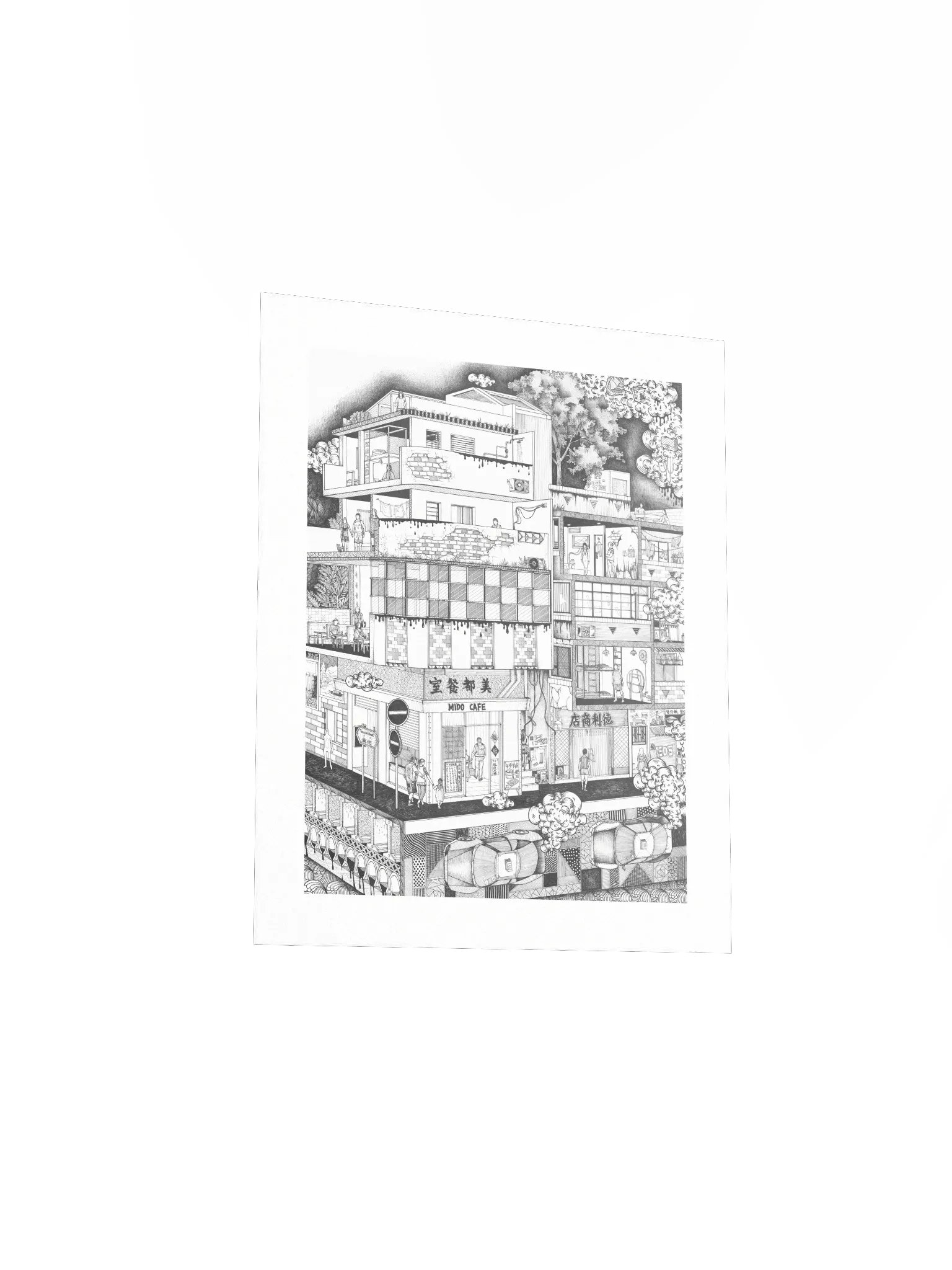 Temple Street - Original Art Print product image (4)