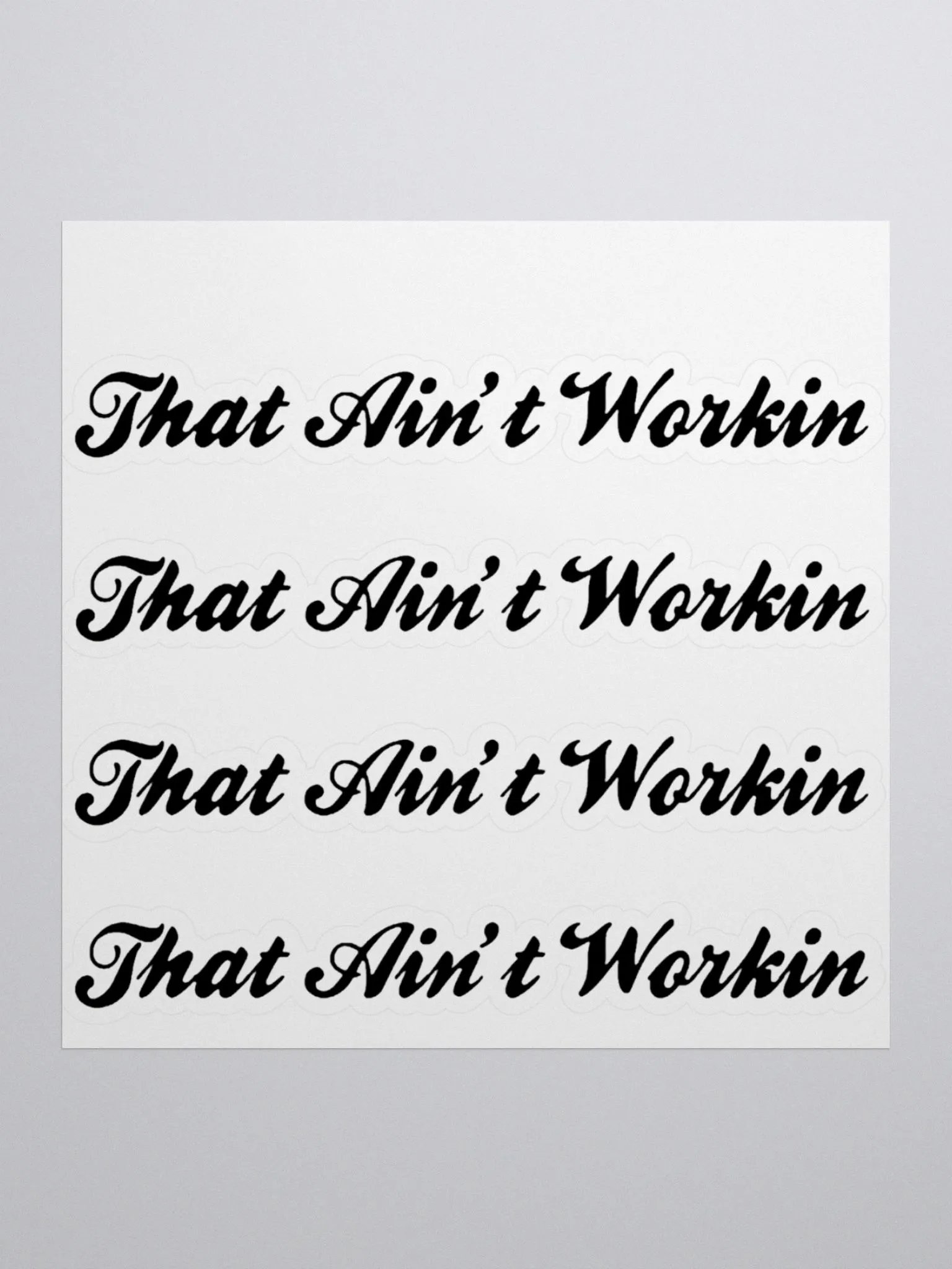 Rebellious Cursive Kiss Cut Stickers product image (2)