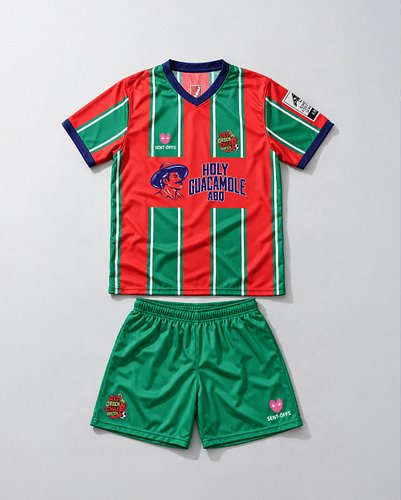 Red Green Chile United Away Jersey just dropped. 🌶️🇺🇸

Same design. Different colors.

Red and green stripes take over the aw...