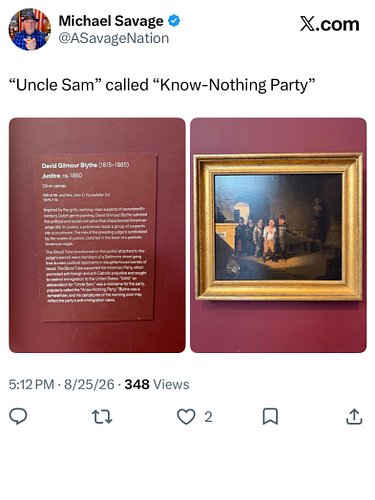 “Uncle Sam” comes from the “Know-Nothing Party”