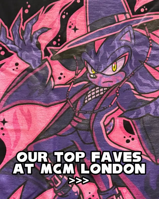 We are very excited for @MCM Comic Con starting tomorrow and across the weekend. Here our some of our personal faves that you can find at the @Gilles Bone booth in the north hall, 2E3 an 2E4. T-shirts, prints, postcards and stickers! Plus an awesome new Sonic and Shadow beanie hat 🥹🥹 #sonicmerch #sonicmerchandise #sega #sonicthehedgehog #sonicmovie        