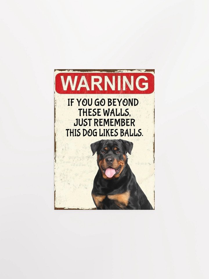Rottweiler Warning Poster product image (2)