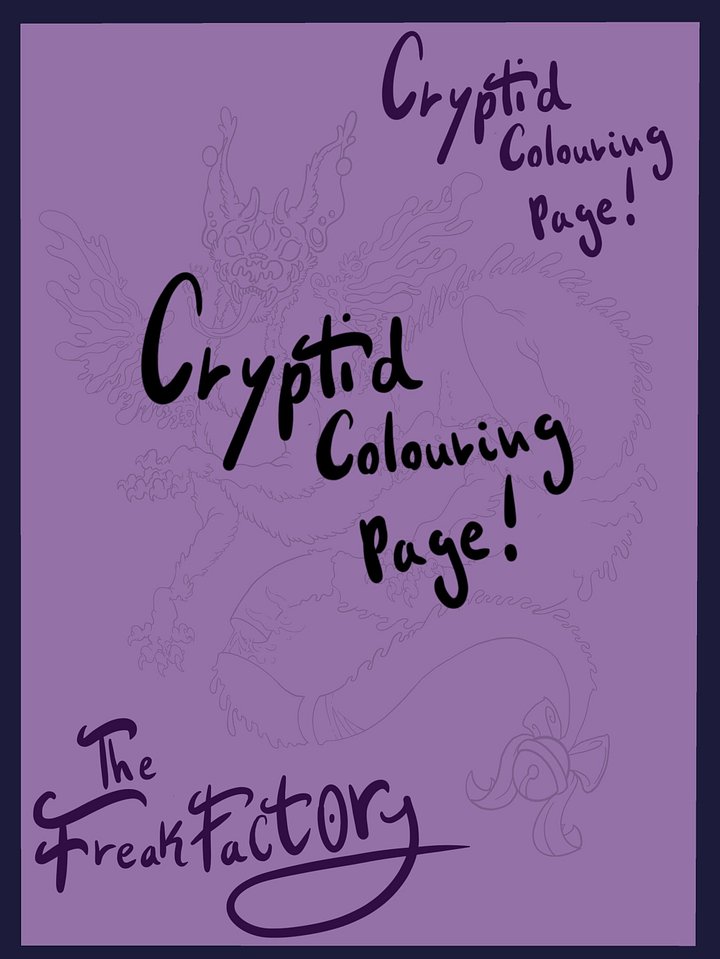 Cryptid colouring Sheet product image (1)