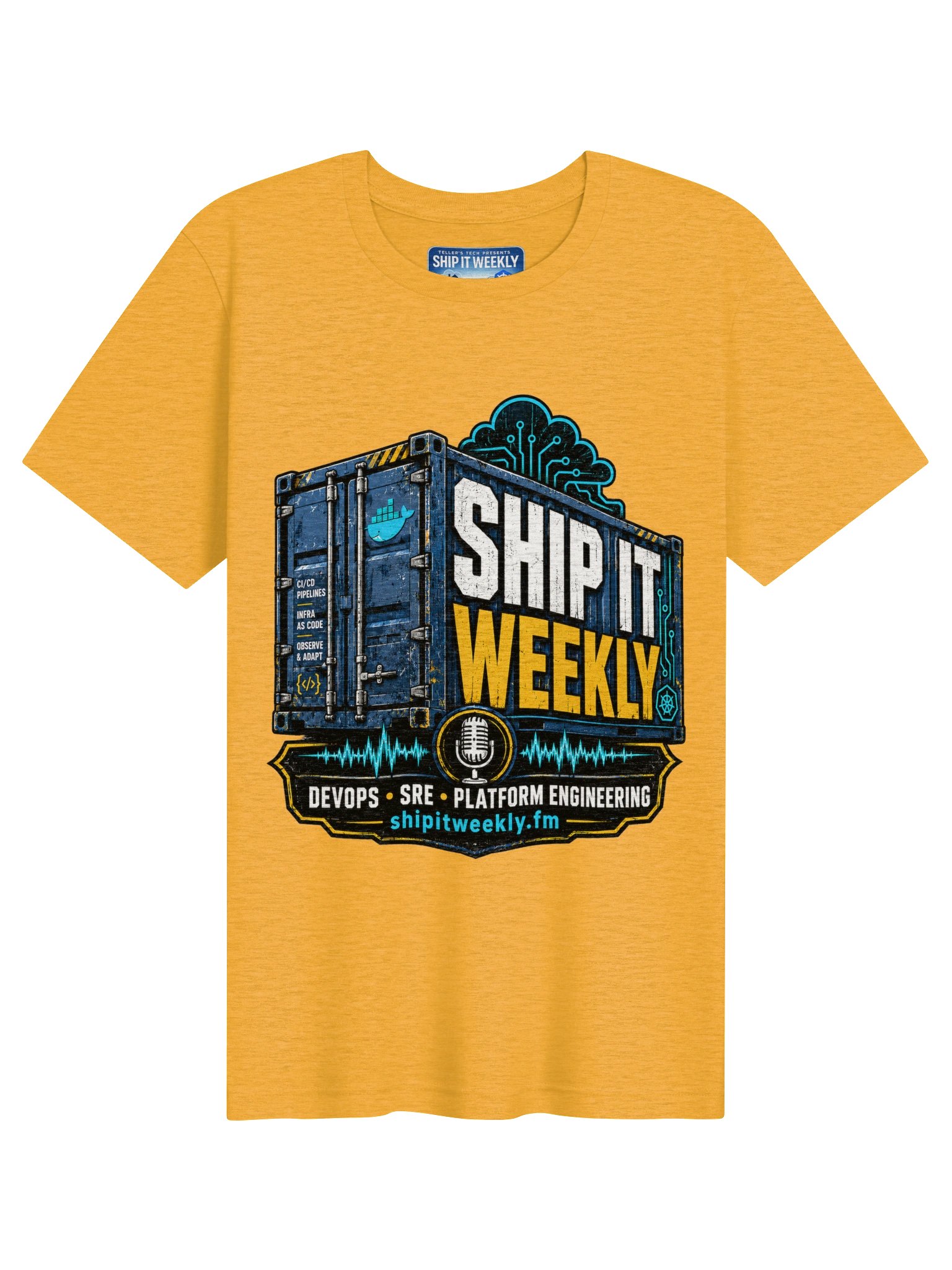 Containerized Chaos | Ship It Weekly DevOps Tee product image (1)