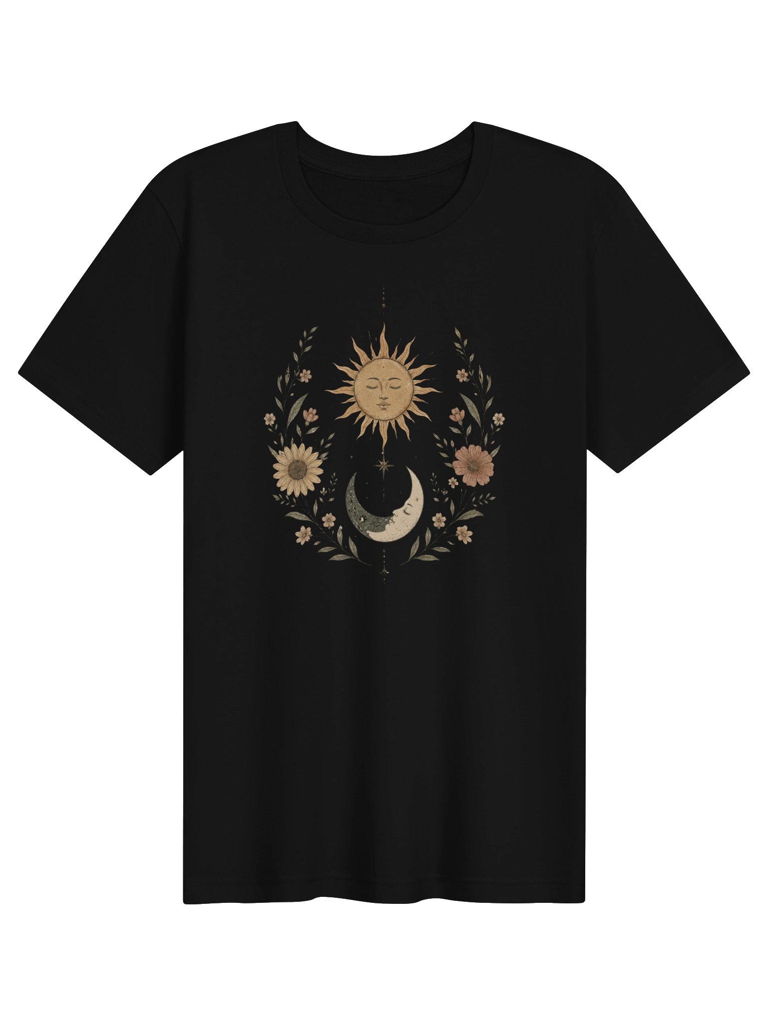 Celestial Sun and Moon Floral Tee product image (3)