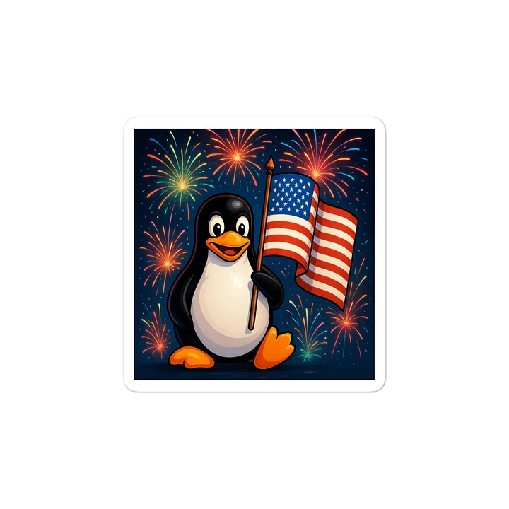 Flag & Fireworks - vinyl sticker product image (2)
