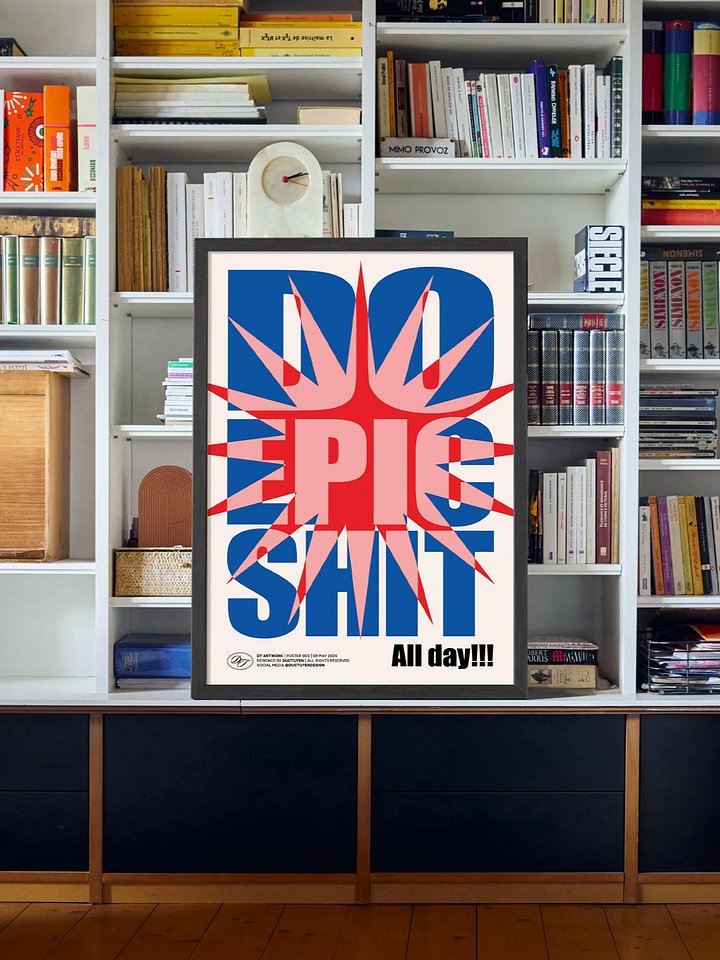 "DO EPIC SHIT" Typography Framed Poster product image (2)