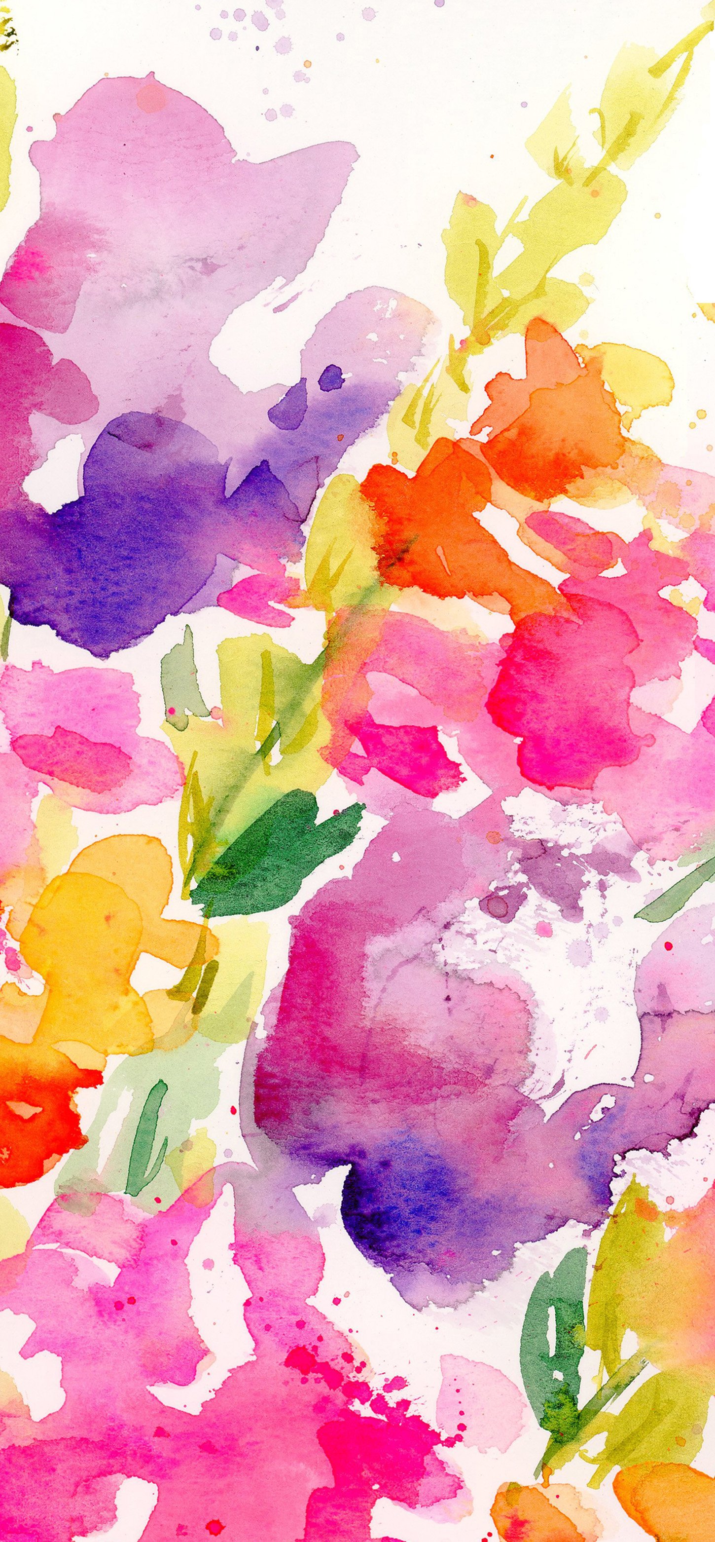 Bright Bloom Bundle - 3 Original Watercolor Phone Wallpapers product image (6)