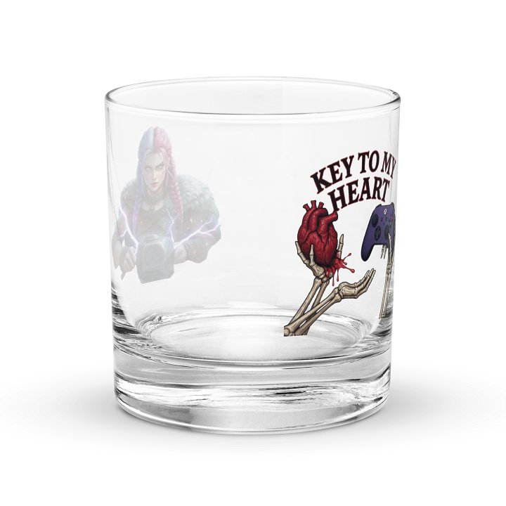 KEY TO MY HEART/ HAMMER TIME glass cup product image (1)