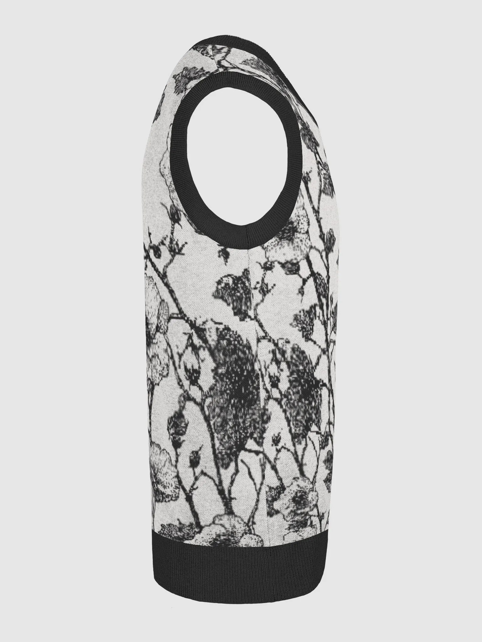 Floral Jacquard Knitted V-Neck Vest product image (6)