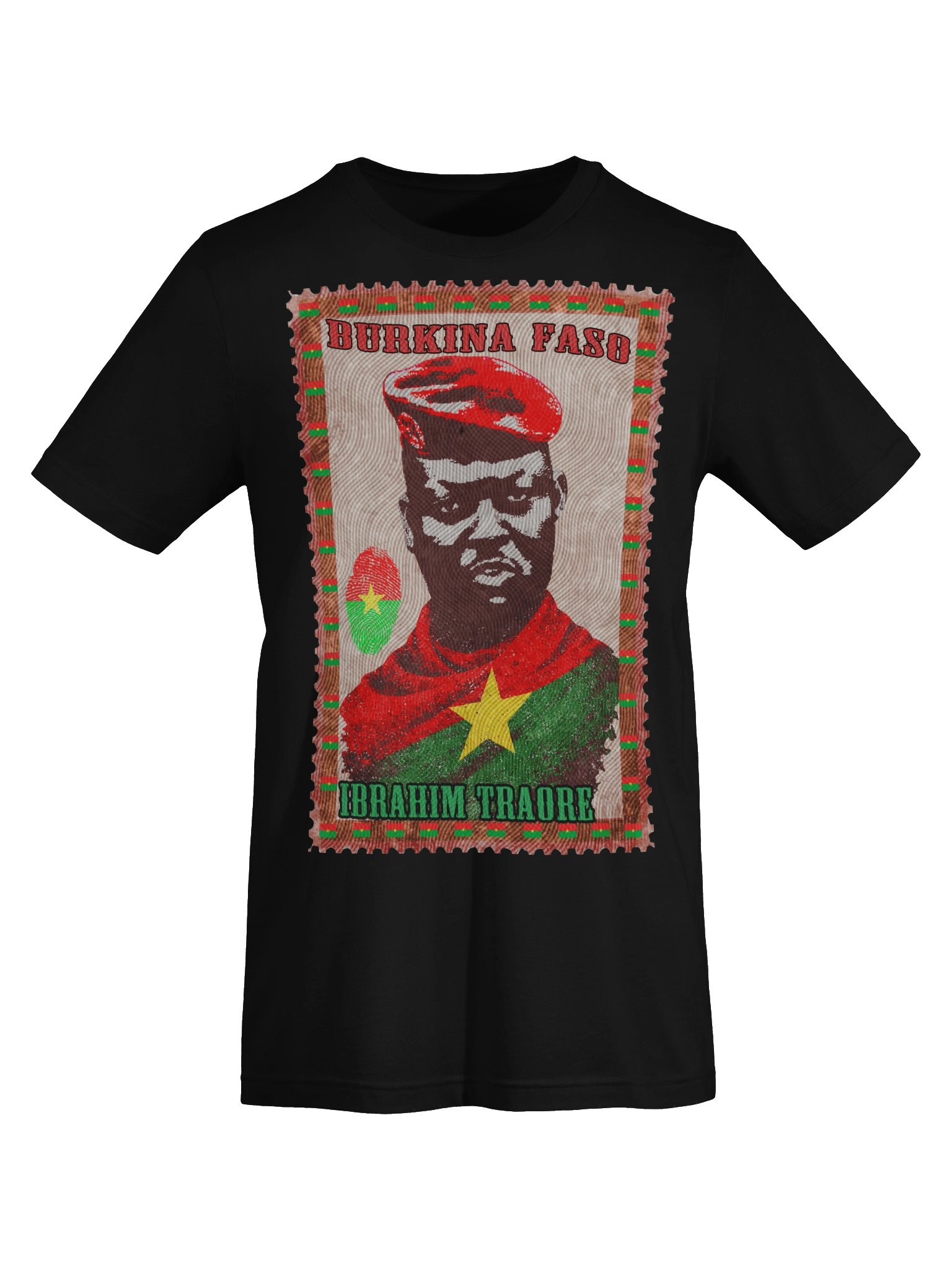 Ibrahim Traoré Vintage Postage Stamp Tee | Burkina Faso product image (5)
