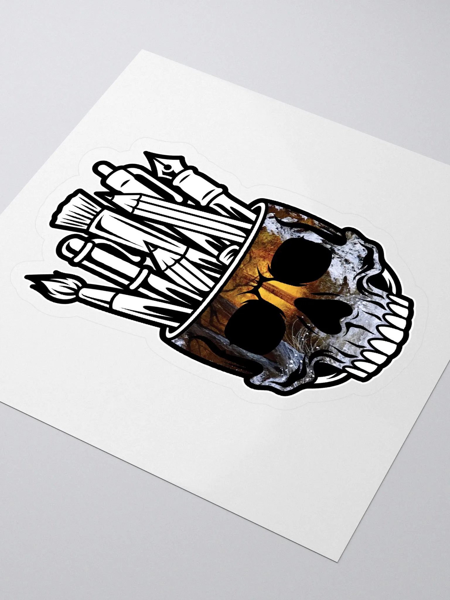 Skull Paintbrush Holder product image (3)