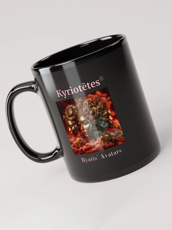 Supernal Kyriotētes | Black Glossy Mug product image (2)