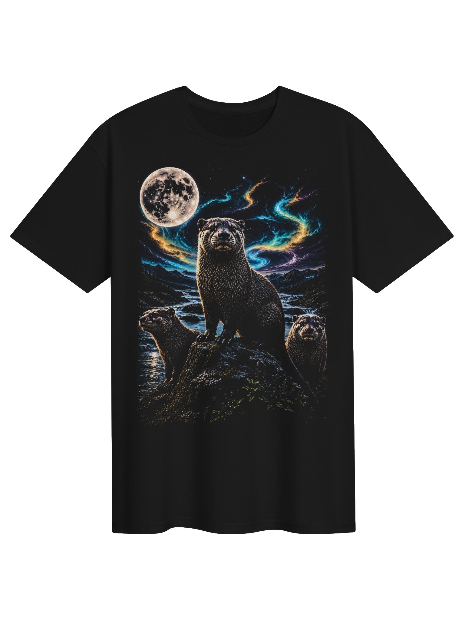 Otter Howling Moon Tshirt | Unexpected Legends Shirt product image (1)