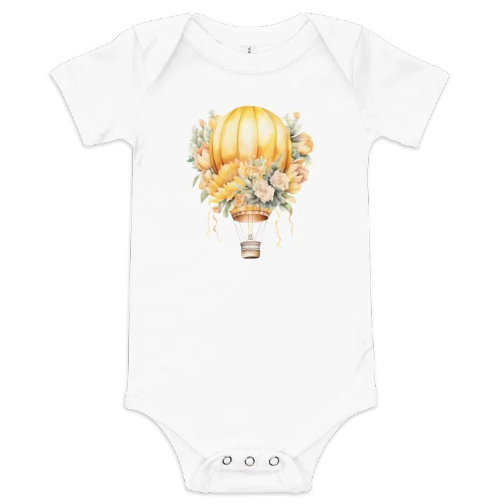 Golden Pumpkin Balloon Baby Onesie product image (1)